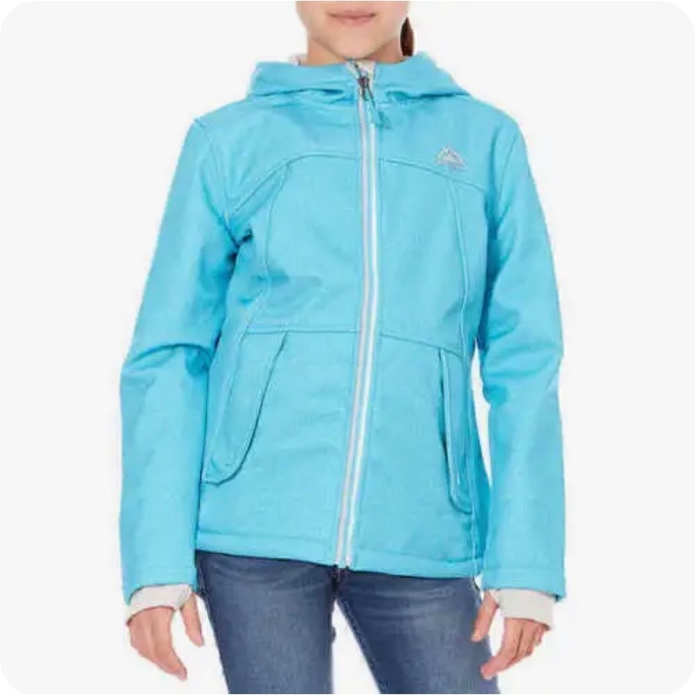 Snozu Ice blue Full-Zip Hooded Jacket Small 7/8
